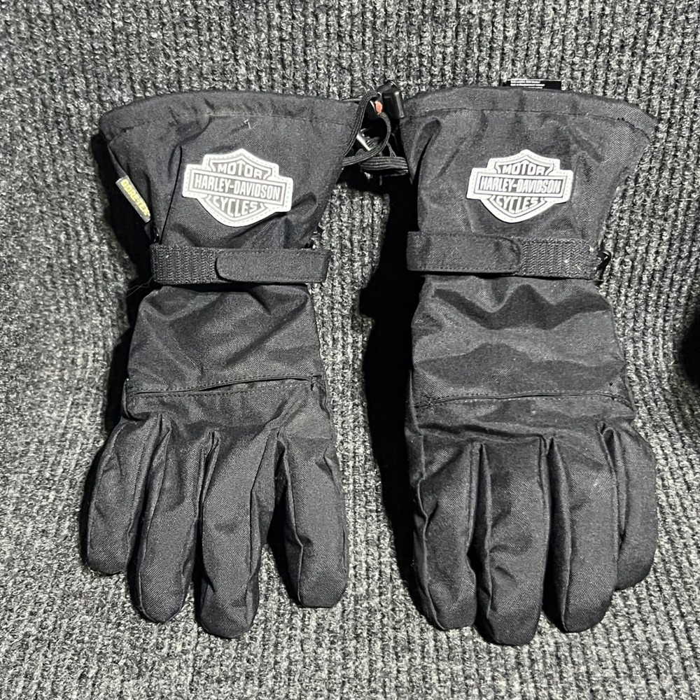 Harley Davidson GoreTex Gloves Mens 3XL Black Waterproof Biker Riding Gauntlet